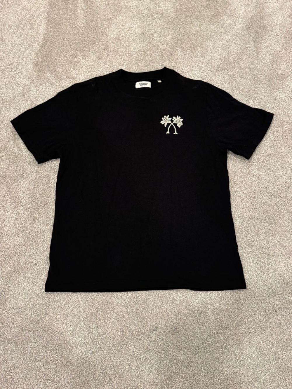 Suspicious Antwerp Shirt Mens Size Large Black Tulum Palm Streetwear Euc — image 2 of 7
